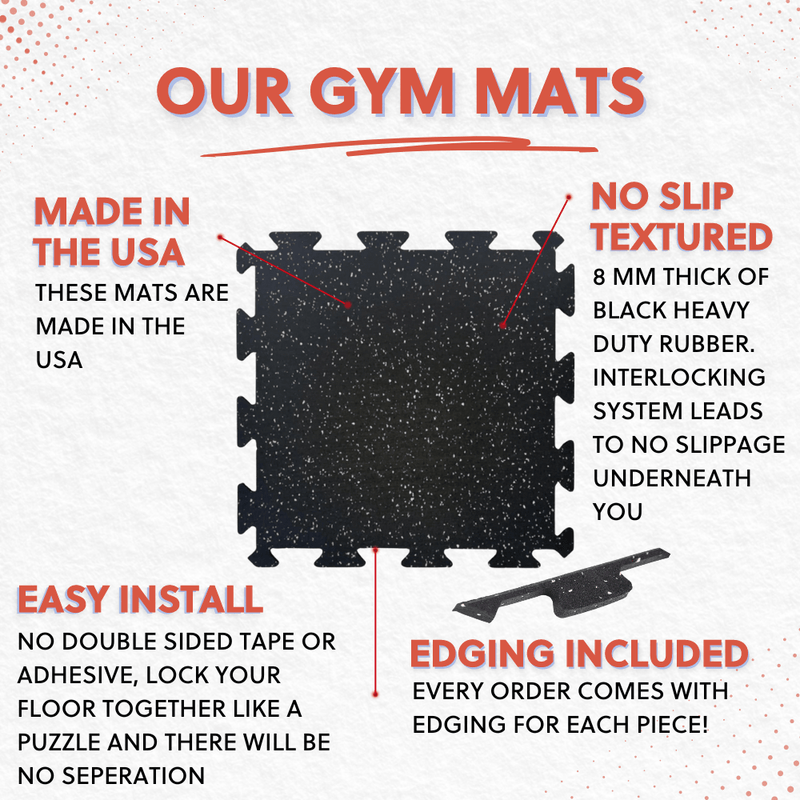Load image into Gallery viewer, Interlocking Rubber Tiles – 8mm (Set of 6) | Made in the USA